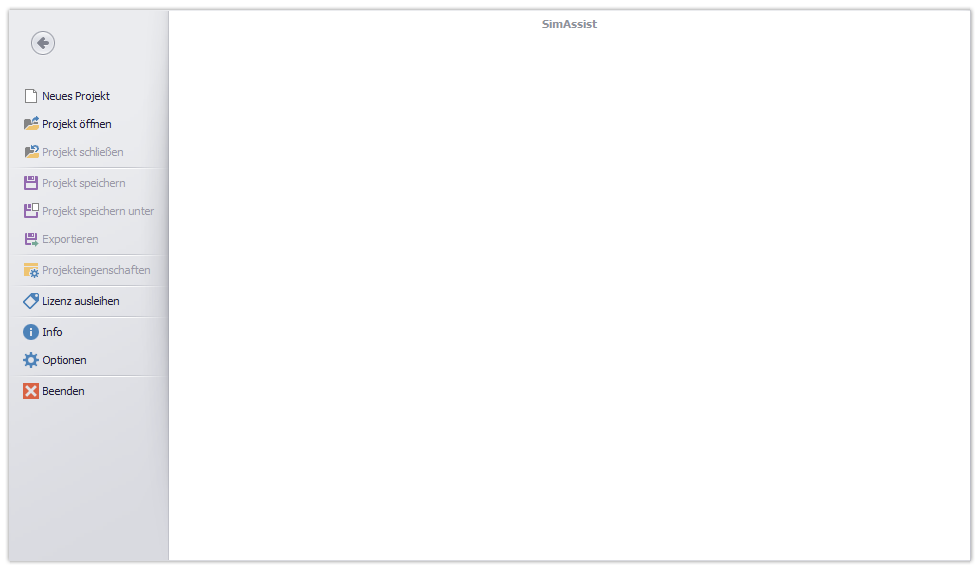 SimAssist_Sidebar_menü