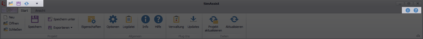 SimAssist_Menü_7.0_schnellzugriffsleiste